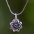 Hand Crafted Floral Amethyst and Sterling Silver Necklace 'Sacred Lilac Lotus'