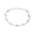 Sterling Silver and Purple Faceted Amethyst Link Bracelet 'Teardrop Tendrils'