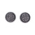 Sterling Silver and Grey Drusy Round Stud Earrings 'Round Grey'