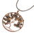 Tiger's Eye Gemstone Tree Pendant Necklace from Costa Rica 'Gemini Tree of Life'