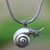 Blue Topaz Snail Pendant Necklace from Java 'Bunaken Snail'