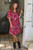 Floral Rayon Tunic-Style Dress in Strawberry from Bali 'Strawberry Bouquet'