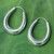 Modern Sterling Silver Hoop Earrings 'Modern Treasure'
