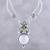 Cultured Pearl and Peridot Pendant Necklace from India 'Radiant Princess'