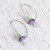 Floral Titanium Plated Sterling Silver Drop Earrings 'Sleepy Flowers'