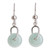 Circular Apple Green Jade Dangle Earrings from Guatemala 'Apple Green Wheel of Fortune'