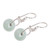 Circular Apple Green Jade Dangle Earrings from Guatemala 'Apple Green Wheel of Fortune'