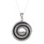 Coiled Snake Sterling Silver Pendant Necklace from India 'Sleeping Serpent'