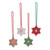 Embroidered Wool Snowflake Ornaments from India Set of 4 'Festive Snowflakes'