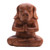 Yoga Meditation Brown Beagle Hand Carved Wood Statuette 'Yoga Beagle'