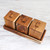 Teak Wood Decorative Boxes from Thailand Set of 3 'Teak Treasure'