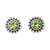 Round Peridot and Sterling Silver Dot Motif Stud Earrings 'Glistening Dale'