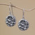 Frangipani Flower Sterling Silver Dangle Earrings from Bali 'Private Garden'