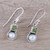 Cultured Pearl and Peridot Sterling Silver Dangle Earrings 'Moonglow Garden'
