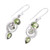 Peridot and Sterling Silver Spiral Dangle Earrings 'Meadow Labyrinth'