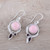 Opal and Garnet Dangle Earrings from India 'Glory in Pink'