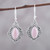 Marquise Pink Opal Dangle Earrings from India 'Shimmering Beauty'