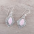 Marquise Pink Opal Dangle Earrings from India 'Shimmering Beauty'