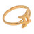 18k Gold Plated Sterling Silver Gemini Band Ring 'Golden Gemini'