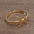 18k Gold Plated Sterling Silver Pisces Band Ring 'Golden Pisces'