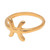 18k Gold Plated Sterling Silver Pisces Band Ring 'Golden Pisces'