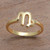 18k Gold Plated Sterling Silver Capricorn Band Ring 'Golden Capricorn'