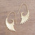 18k Gold Plated Sterling Silver Wing Half-Hoop Earrings 'Wings at Dawn'