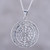 Handcrafted Sterling Silver Om Visualized Pendant Necklace 'Om in Symmetry'
