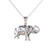 Handcrafted Sterling Silver Elephant Pendant Necklace 'Gleeful Elephant'