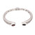 Garnet Sterling Silver Scroll and Rope Motif Cuff Bracelet 'Treasure Trove'