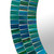 Green and Blue Glass Mosaic Wall Mirror Crafted in India 'Ocean Layers'