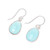 12-Carat Blue Chalcedony Dangle Earrings from India 'Radiant Sea'