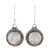 Round Rainbow Moonstone Dangle Earrings from India 'Moonlight Dots'