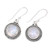 Round Rainbow Moonstone Dangle Earrings from India 'Moonlight Dots'