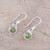 4.5-Carat Peridot Dangle Earrings from India 'Glistening Circles'