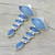 Sterling Silver and Chalcedony Earrings from India Jewelry 'India Blue'