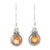 Faceted Citrine Dangle Earrings from India 'Glistening Circles'