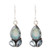 Labradorite and Blue Topaz Sterling Silver Dangle Earrings 'Misty Rain'