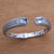 Helix Pattern Blue Topaz Cuff Bracelet from Bali 'Sukawati Helix'