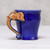 Celadon Ceramic Elephant Mug in Blue from Thailand 10 oz. 'Elephant Handle in Blue'