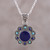 Lapis Lazuli and Composite Turquoise Flower Pendant Necklace 'Magical Bloom'