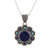 Lapis Lazuli and Composite Turquoise Flower Pendant Necklace 'Magical Bloom'