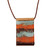 Orange Glass and Leather Pendant Necklace from Brazil 'Waves of Fire'