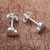 Heart-Shaped Sterling Silver Stud Earrings from Thailand 'Simple Hearts'