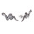 Sterling Silver Snake Button Earrings from Thailand 'Cute Snakes'