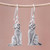 Sterling Silver Cat Dangle Earrings from Thailand 'Mister Cat'