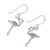 Sterling Silver Flamingo Dangle Earrings from Thailand 'Flamingo'