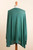 Teal Long-Sleeve Cotton Blend Knit Sweater Poncho from Peru 'Valley Breeze'