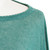 Teal Long-Sleeve Cotton Blend Knit Sweater Poncho from Peru 'Valley Breeze'
