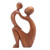 Mother and Child Wood Sculpture 'I Adore You'